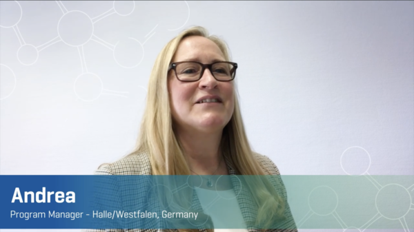 andrea, program manager at the halle/westfalen facility